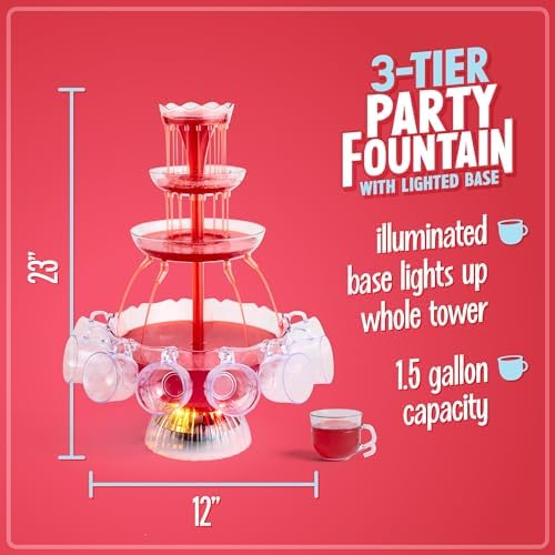 Nostalgia 3-Tier Lighted Beverage Dispenser