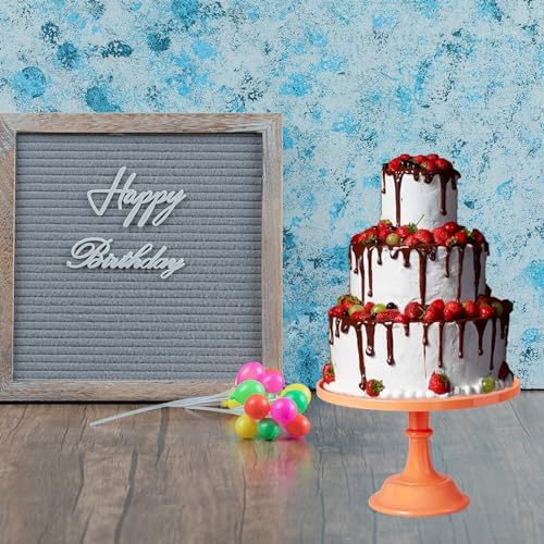 Sprinkles Confetti 11 Inch Peach Orange Cake Stand