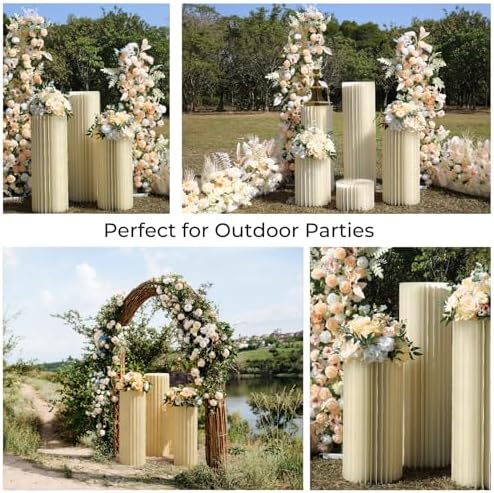 Merrifete 3PCS Reusable Cake Pedestal Stand for Party