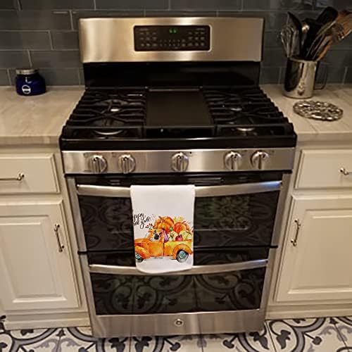 Carolines Treasures Fall Harvest Fawn French Bulldog Kitchen Towel Set of 2
