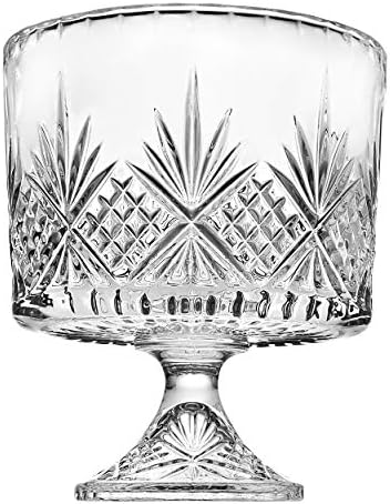 Godinger Crystal Glass Trifle Bowl Dublin Collection