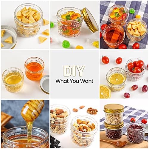 moniko 4 oz Mason Jars With Lids 12 Pack
