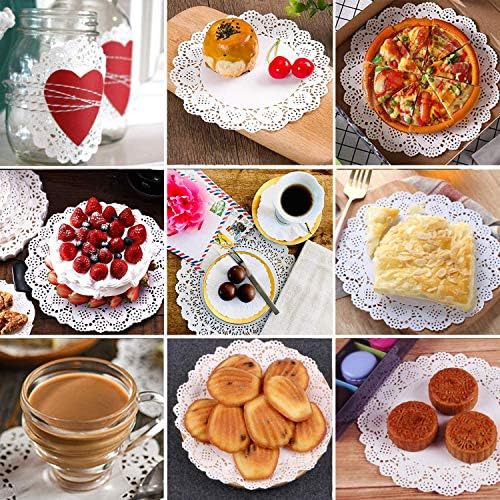350 pcs Assorted Shape White Paper Doilies Set