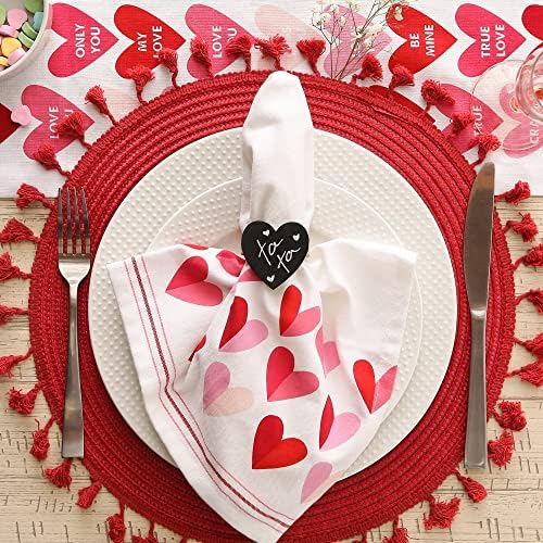 DII Decorative Heart Napkin Ring Set 6 Count