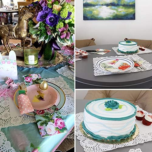 350 pcs Assorted Shape White Paper Doilies Set