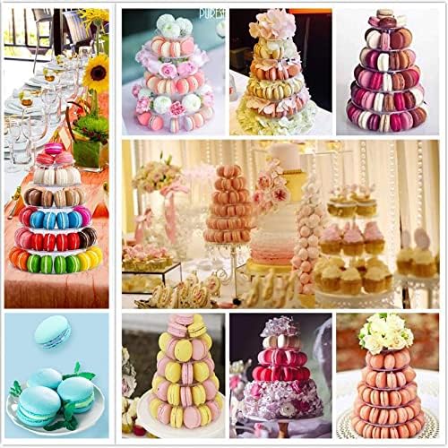 6 Tiers Adjustable Macaron Tower Stand Plastic Transparent Cake Holder Display Rack